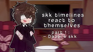 /★ „ skk timelines react to themselves ” 𝜗𝜚 part 1 :: bsd/gacha