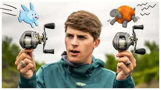 FAST vs. SLOW Fishing Reels!! (Gear Ratios EXPLAINED)