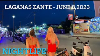 LAGANAS ZANTE NIGHT TIME  FULL TOUR - June 8,2023 | 9pm | SUMMER 2023