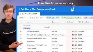 I Built A Cell Phone Plan Comparison Chart