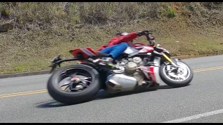 Ducati Streetfighter v4s road hills