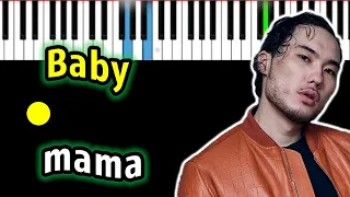 Скриптонит - Baby mama feat. Райда | Piano_Tutorial | Разбор | КАРАОКЕ | НОТЫ + MIDI