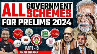 All Government Schemes for UPSC Prelims 2024 | Part 8 | Ministry of Agriculture & Social Justice