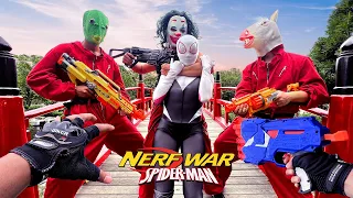 NERF War | SPIDER-MAN Bros Rescue SPIDER-GIRL From BADGUY Team