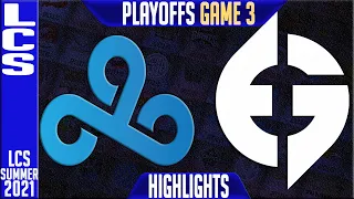 C9 vs EG Highlights Game 3 | LCS Summer Playoffs Round 2 | Cloud9 vs Evil Geniuses G3