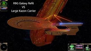 RBG Galaxy Class Refit VS Kazon Carrier | Delta Quadrant | Star Trek Ship Battle | Bridge Commander