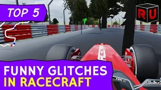 A TREE IN THE TRACK! Top 5 Funny Glitches in Racecraft tech demo