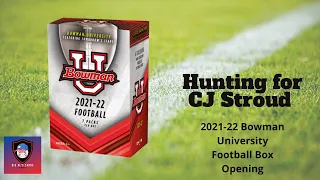 Hunting for CJ Stroud | Purple Hit! | 2021-22 Bowman University Football Blaster Box Opening