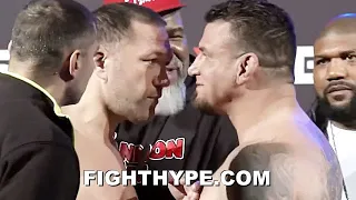 KUBRAT PULEV & FRANK MIR BUTT HEADS & TRADE "IGNORANT" FINAL WORDS AT WEIGH-IN & FINAL FACE OFF