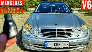 MERCEDES BENZ E240 V6 SÜRÜŞ HİSSİ | USTAYA KIZDI SUNROOFU TAMİR ETTİ | 2600 177HP | 0-100 HIZLANMASI