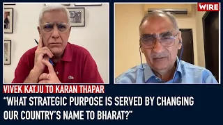 “What Strategic Purpose is Served by Changing Our Country’s Name to Bharat?” | Vivek Katju