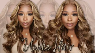 DREAM GIRL!😍 WOW UNICE HAIR DID IT AGAIN! 13X4 HONEY BLONDE LACE WIG! EASY INSTALL! WOC APPROVED!