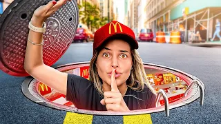 FIZ UM MC DONALD'S SECRETO NO MEIO DA RUA!!