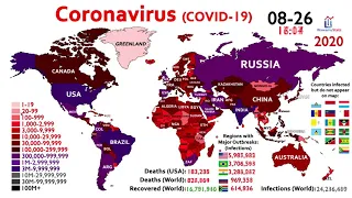 Coronavirus map time lapse, but with Plague Inc. music (Jan 26, 2021)