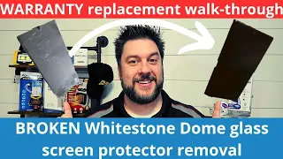 How to Remove CRACKED Whitestone Dome Glass screen protector & Warranty replacement Dome Glass [390]