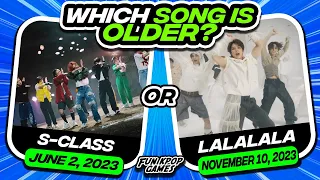 GUESS WHICH KPOP SONG IS OLDER (SAME GROUPS/ARTIST) - FUN KPOP GAMES 2024