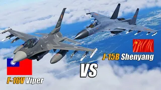 Chinese J-15B vs Taiwanese F-16V