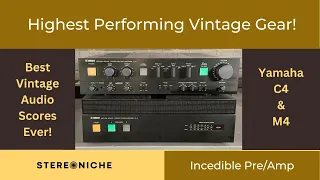 Yamaha C4 & M4 Review - Vintage Amp - Preamp Components from the 70's and 80's