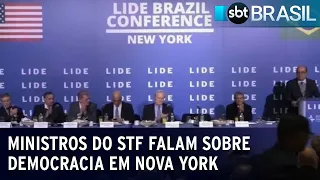 Ministros do STF falam sobre democracia em Nova York | SBT Brasil (14/11/22)