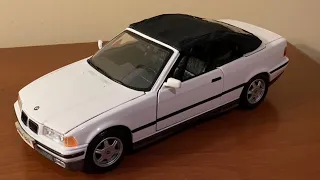 Maisto 1993 BMW 325i Convertible Review WITH WORKING ROOF (Scale 1/18)