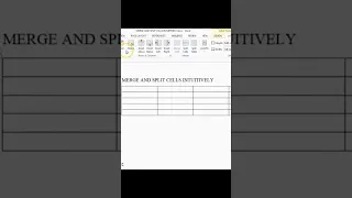 #shorts | Split or merge cells intuitively in Word #mswordtutorials #minhacademy