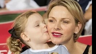 Adorable Prince Jacques and Princess Gabriella Joins Princess Charlene at Dubai’s Sevens Stadium