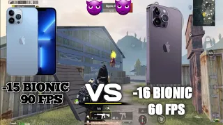 IPHONE 14 PRO MAX VS IPHONE 13 PRO MAX 😱 BGMI TDM TEST 🔥| IOS 90 FPS VS 60 FPS | BGMI