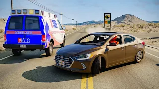 Realistic Car Crashes and Overtakes (02) - BeamNG Drive