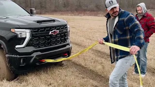 Pulling My Brand New Chevy ZR2 Out Of The Mud