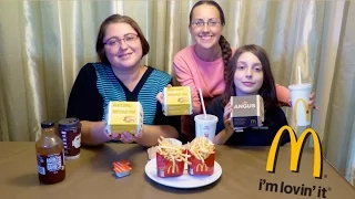 McDonald's Quarter Pounder And Mcdonald's Angus Bacon | Gay Family Mukbang (먹방) - Eating Show