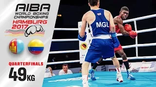 Quarterfinals (49kg) MARTINEZ RIVAS Yurberjen (Colombia) vs GANKHUYAG Gan-Erdene (Mongolia)