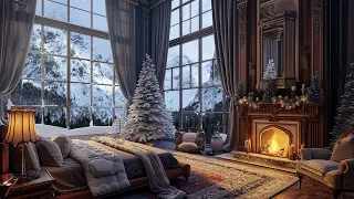 Regal Fireplace and Winter Snowfall ASMR: Creating a Cozy and Peaceful Ambiance for Sleep