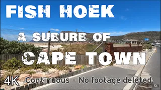 Driving the Main Road of Fish Hoek, a suburb of Cape Town, South Africa