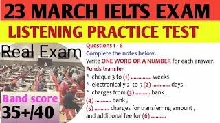 23 march 2024 IELTS exam listening practice test #ielts #ieltsexam2024 #ielts2024