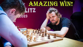 AMAZING WiN!! Bogdan-Daniel Deac vs Magnus Carlsen || Superbet Rapid 2023 - R7