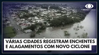 Novo ciclone causa mais chuva no Rio Grande do Sul | Jornal da Noite