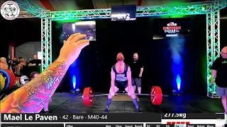 Mael Le Paven 2023 powerlifting World Record attempt – deadlift 277.5 kg (M1 -82,5kg)