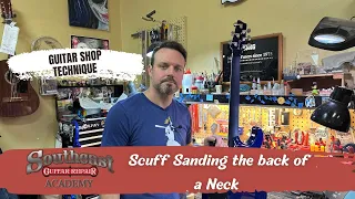 Scuff Sanding the Back of a Guitar Neck- Increase speed while playing
