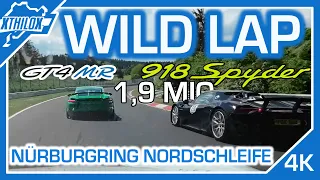 WILD GT4 MR Battle + 1.9 MIO EUR 😮 Porsche 918 Spyder on NÜRBURGRING NORDSCHLEIFE BTG [4K] POV