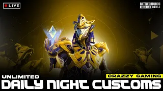 BGMI Free custom room live stream ||#chitchatwithturnip #ucgiveaway or #cashgiveaway|| crazygamingyt