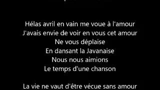 5ème, séquence 1 : La javanaise, Serge Gainsbourg ( version vocale )