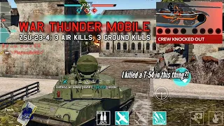 ZSU-23-4: Somehow I managed to kill a T-54 - War Thunder mobile
