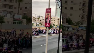 الموكب الاحمر - موكب زفاف ولي العهد الامير حسين بن عبد الله على الاميره رجوه 🎉