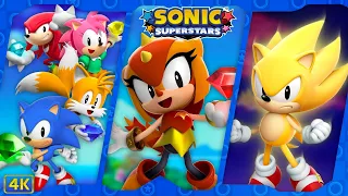 Sonic Superstars ⁴ᴷ Full Playthrough 100% (Story Mode, Trip's Story, & True Final Boss) 4-Players