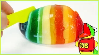 HOW TO MAKE GUMMY JELLO RAINBOW EGG DIY Candy for Kids!