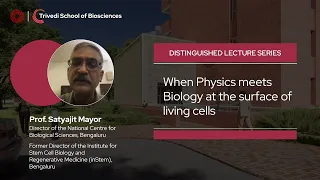 Distinguished Lecture Series | When Physics meets Biology at the Surface of Living Cells | TSB