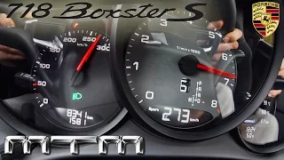 Porsche 718 Boxster S MTM ACCELERATION 0-273 km/h 415 HP