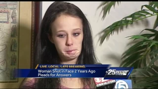 Woman shot in face 2 years ago pleads for answers