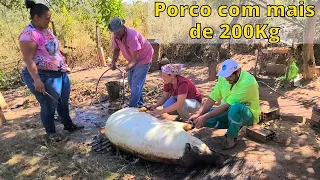 PREPARANDO PORCO CAIPIRA GORDO - Fartura na Roça