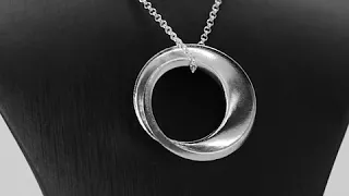 Mobius necklace in sterling silver